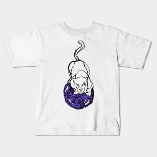 Single Line - Panther Kids T-Shirt